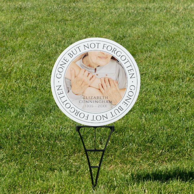Memorial Quote Classic Elegant Chic Photo Keepsake Sign (Insitu)