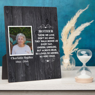 memorial quote for mom Custom Photo and name Plaque