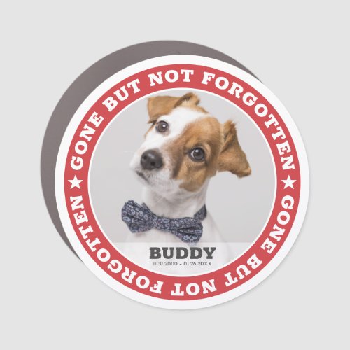 Memorial Quote Modern Pet Photo Sympathy Keepsake Car Magnet