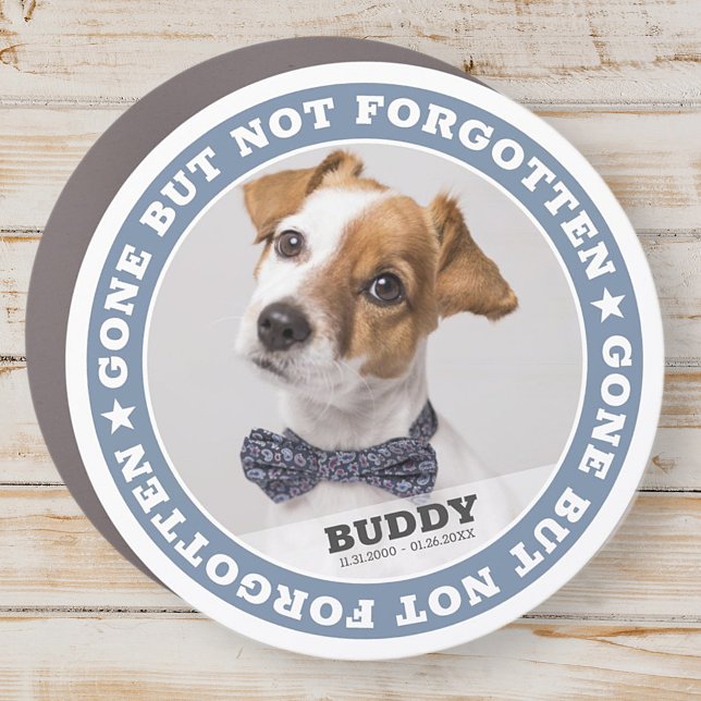 Memorial Quote Modern Pet Photo Sympathy Keepsake Car Magnet (Creator Uploaded)