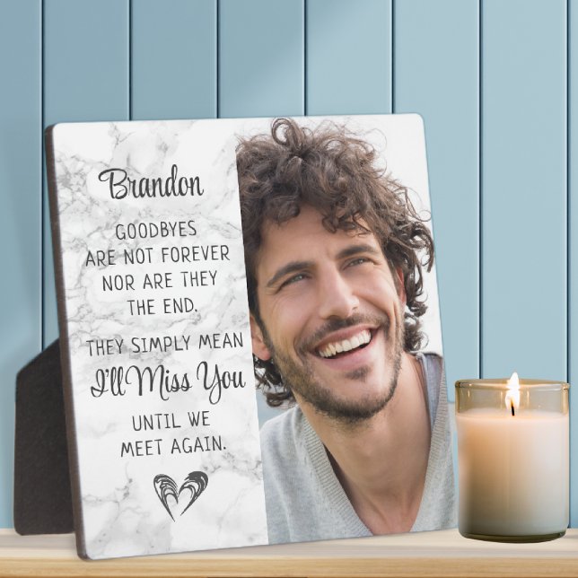 Memorial Quote Photo Remembrance Keepsake Marble Plaque (Creator Uploaded)