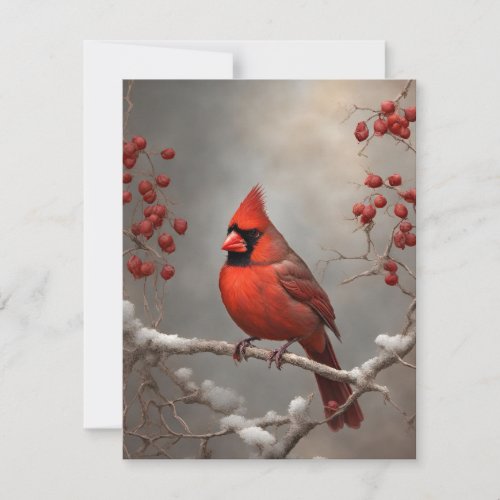 Memorial Red Cardinal Remembrance Sympathy Card