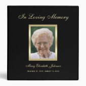 Memorial Remembrance Books - Personalized Binder (Front)