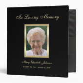 Memorial Remembrance Books - Personalized Binder (Front/Inside)