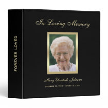 Memorial Remembrance Books - Personalized Binder Memorial Remembrance Books - Personalized Binder