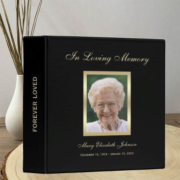 Memorial Remembrance Books - Personalized Binder