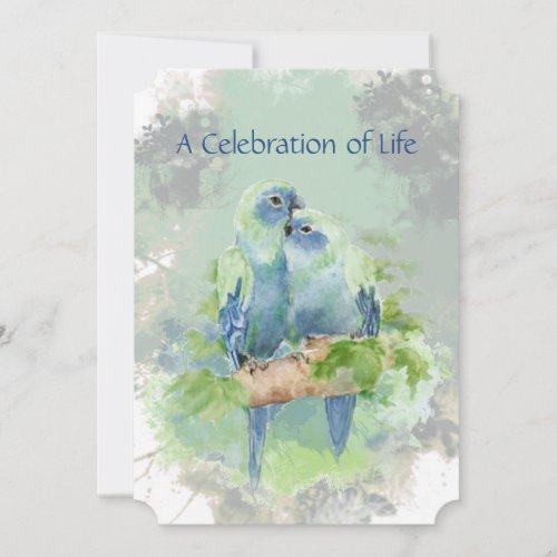 Memorial Remembrance Celebration of Life  Couple Invitation