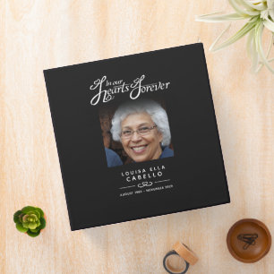 Memorial remembrance hearts black photo book 3 rin 3 ring binder