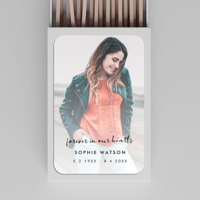 Memorial Remembrance Keepsake Favor Modern Funeral Matchboxes (Creator Uploaded)