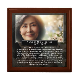 Memorial Remembrance Keepsake Photo Name Text Gift Box