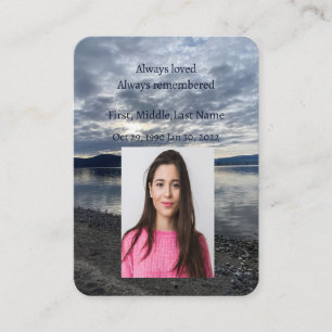 Memorial Remembrance Lake Evening Sunset Business Card
