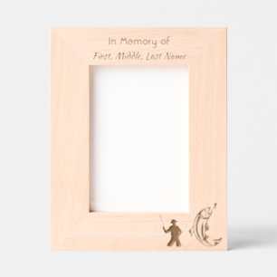 Memorial Remembrance Ocean Fly Fishing Fisherman Engraved Frames