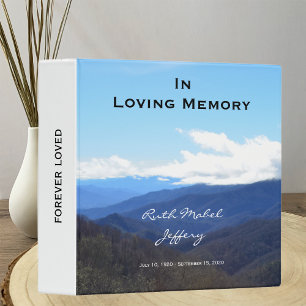 Memorial Remembrance Personalized Binder Mountains