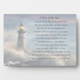 Memorial Remembrance Tribute Nautical Ocean Spirit Plaque