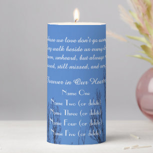 Memorial Rustic Airy Trees Those We Love Pillar Candle