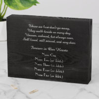 Memorial Rustic Natural Grain Those We Love