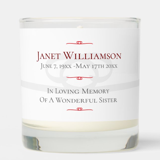 Memorial Scented Jar Candle (Front)