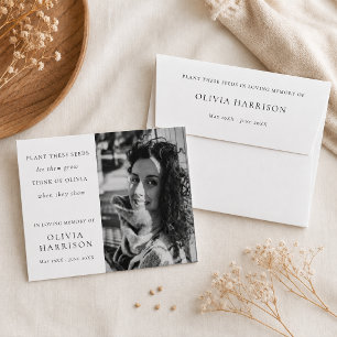 Memorial Seed Packet Funeral Favor Elegant Envelope
