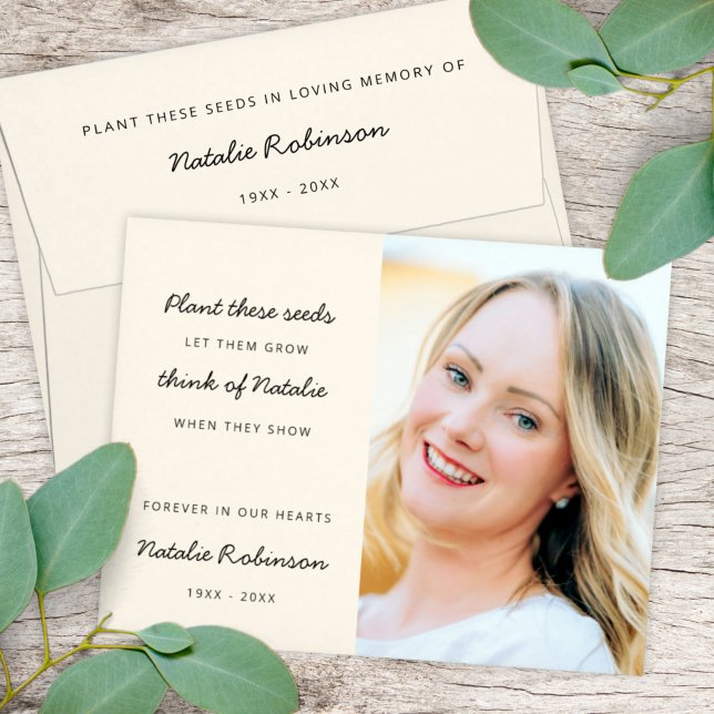 Memorial Seed Packet | Modern Funeral Favor Envelope (Creator Uploaded)
