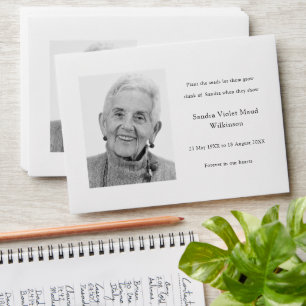 Memorial Seed Packet Modern simple Funeral Favor  Envelope