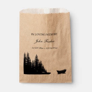 Memorial Seed Packets Fishing Funeral Wildflower Favor Bag