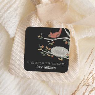 Memorial Seeds Cardinal Fall Square Sticker