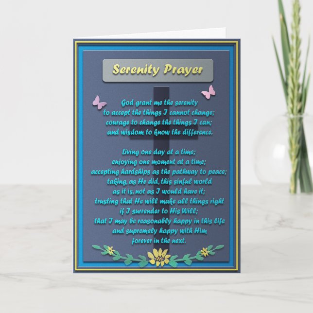 Memorial Serenity Prayer Card (Front)