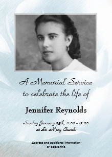 memorial service announcement