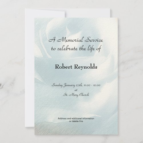 Memorial Service Announcement