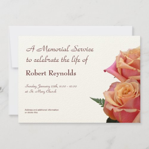 Memorial Service Announcement