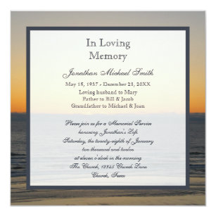 celebration of love invitations zazzle memorial service announcement