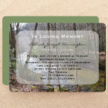 Memorial Service Announcement Invitation Forest at Zazzle