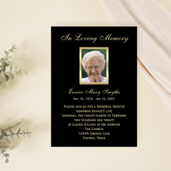 Memorial Service Announcement Invitations - Photo by sympathythankyou at Zazzle