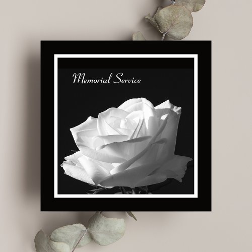 Memorial Service Beautiful Rose Invitation