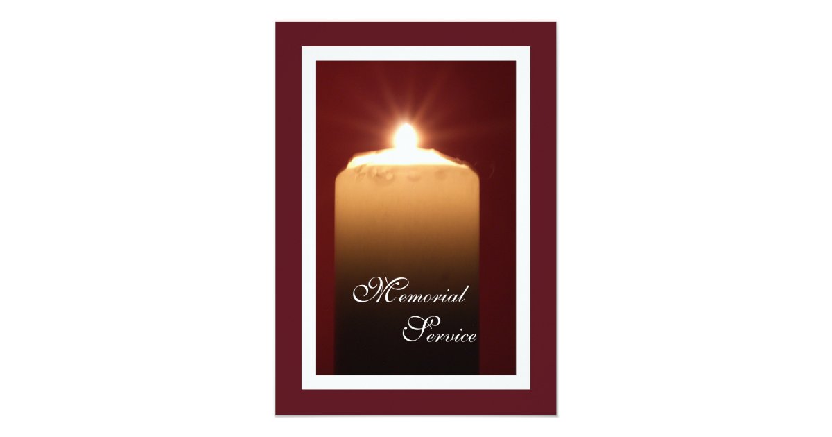 memorial service candle invitation announcement zazzle com photo invitation postcards