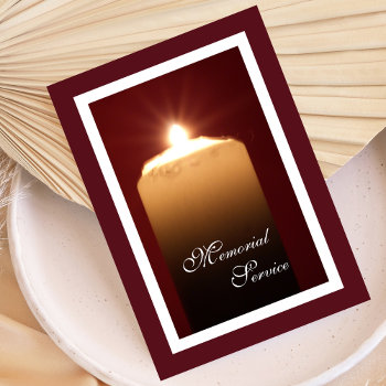 Memorial Service Candle Invitation Announcement by sympathythankyou at Zazzle