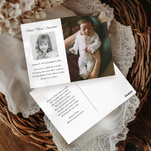 Memorial Service Celebration of Life Photo Card