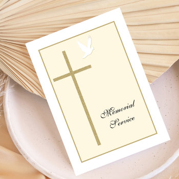 Memorial Service Christian Invitation Announcement by sympathythankyou at Zazzle