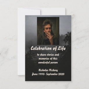 Memorial Service Custom Person Night Sky Nighttime Invitation