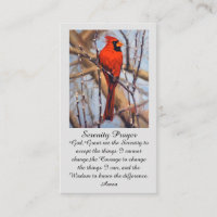 Memorial Service Funeral Card with Cardinal Bird