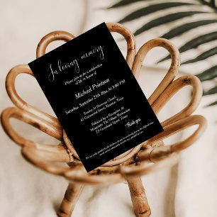 Memorial Service , Funeral, celebration of life Invitation