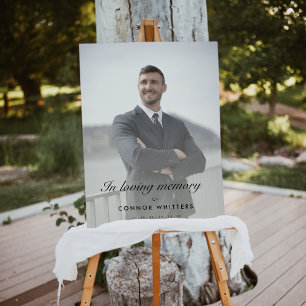Memorial Service Funeral Welcome Sign With Photo
