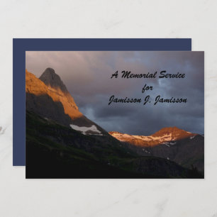 Memorial Service Glacier National Park Sunrise Invitation