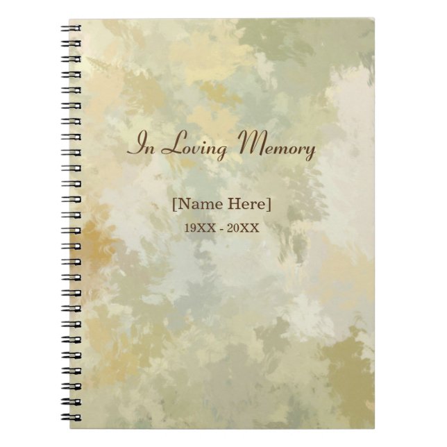 Memorial Service Guest Book (Front)