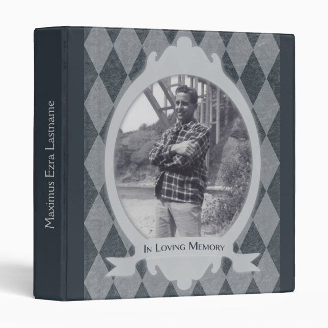 memorial service guest book binder (Front/Spine)