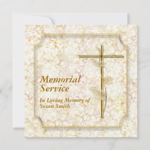 Memorial service invitation announcement memory