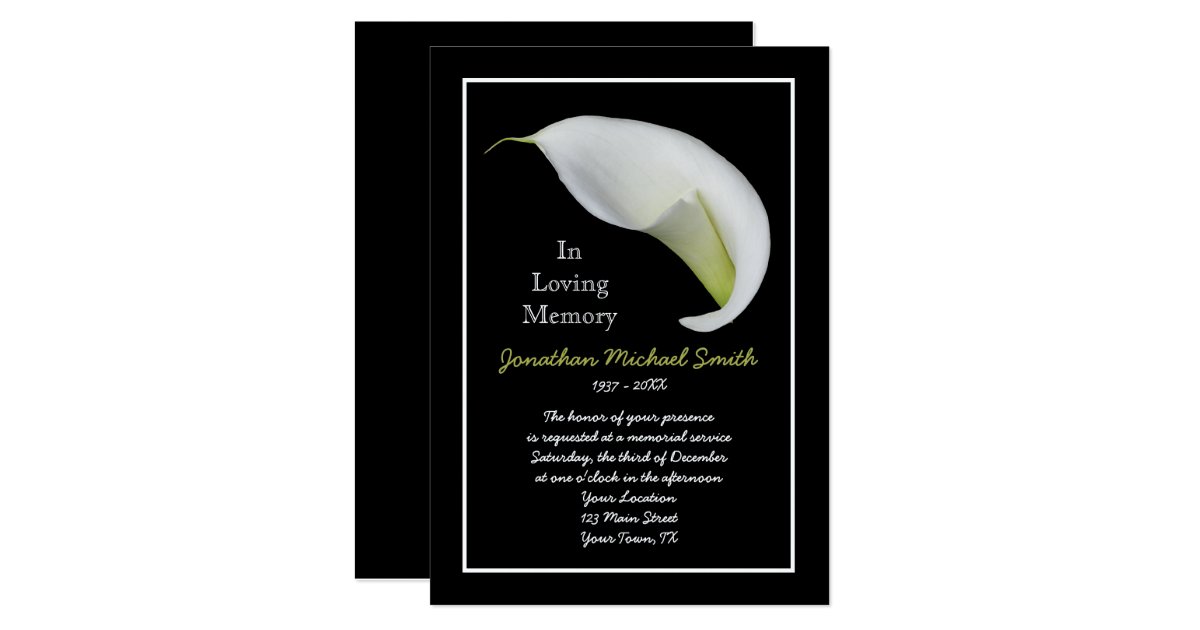 memorial service announcement template memorial service invitation announcement template zazzle memorial service announcement template memorial service invitation announcement template zazzle