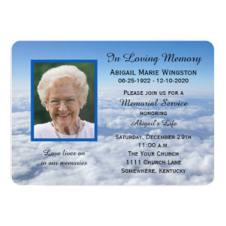 memorial service invitation