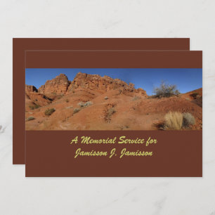 Memorial Service Invitation, Red Rock Hills Invitation
