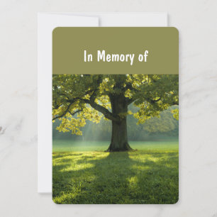 Memorial Service Invite Beautiful Shade Tree Lawn